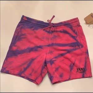 New men’s Vans tie-dye short in purple/pink